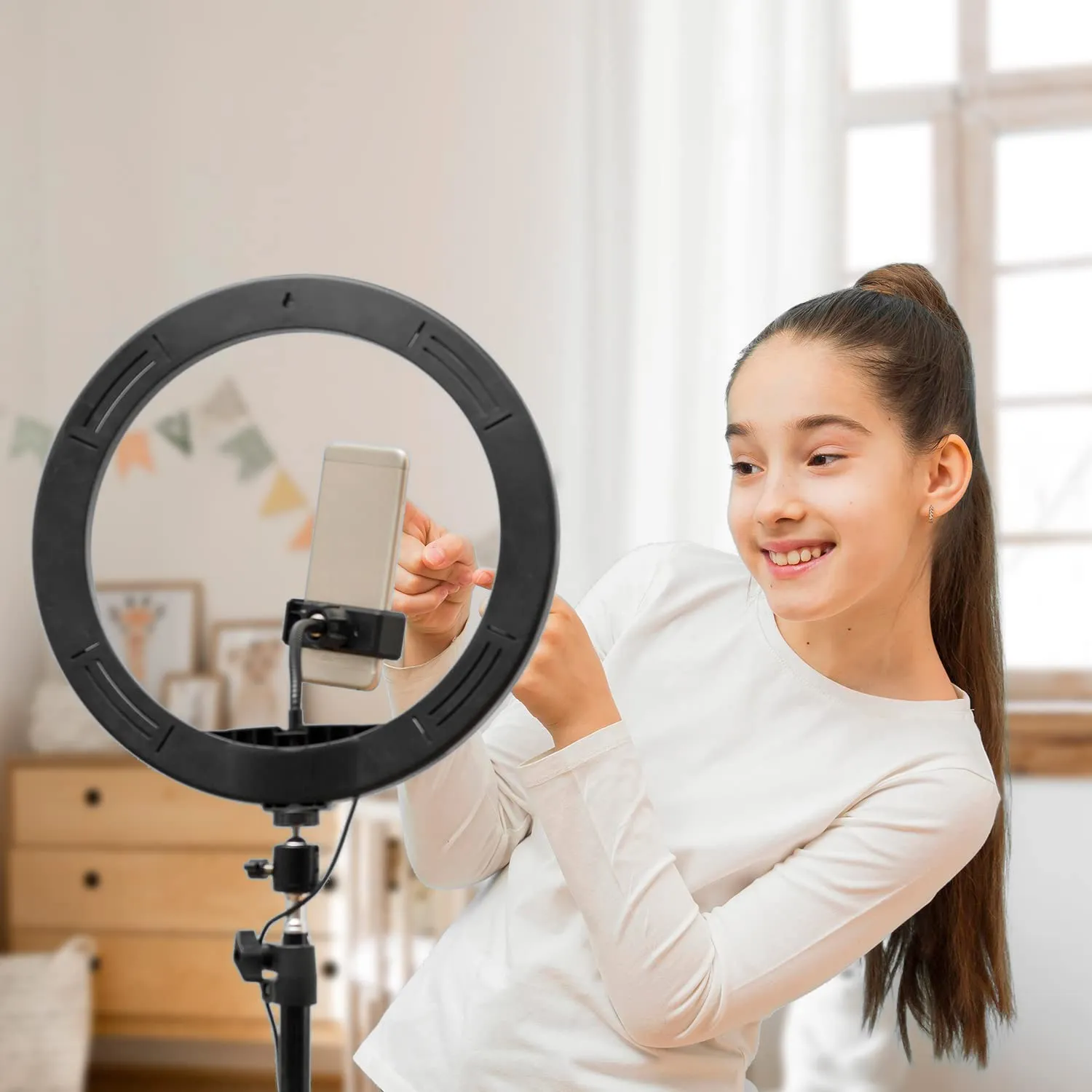 14" Dimmable Photographic Video Led Ring Light With Tripod Stand