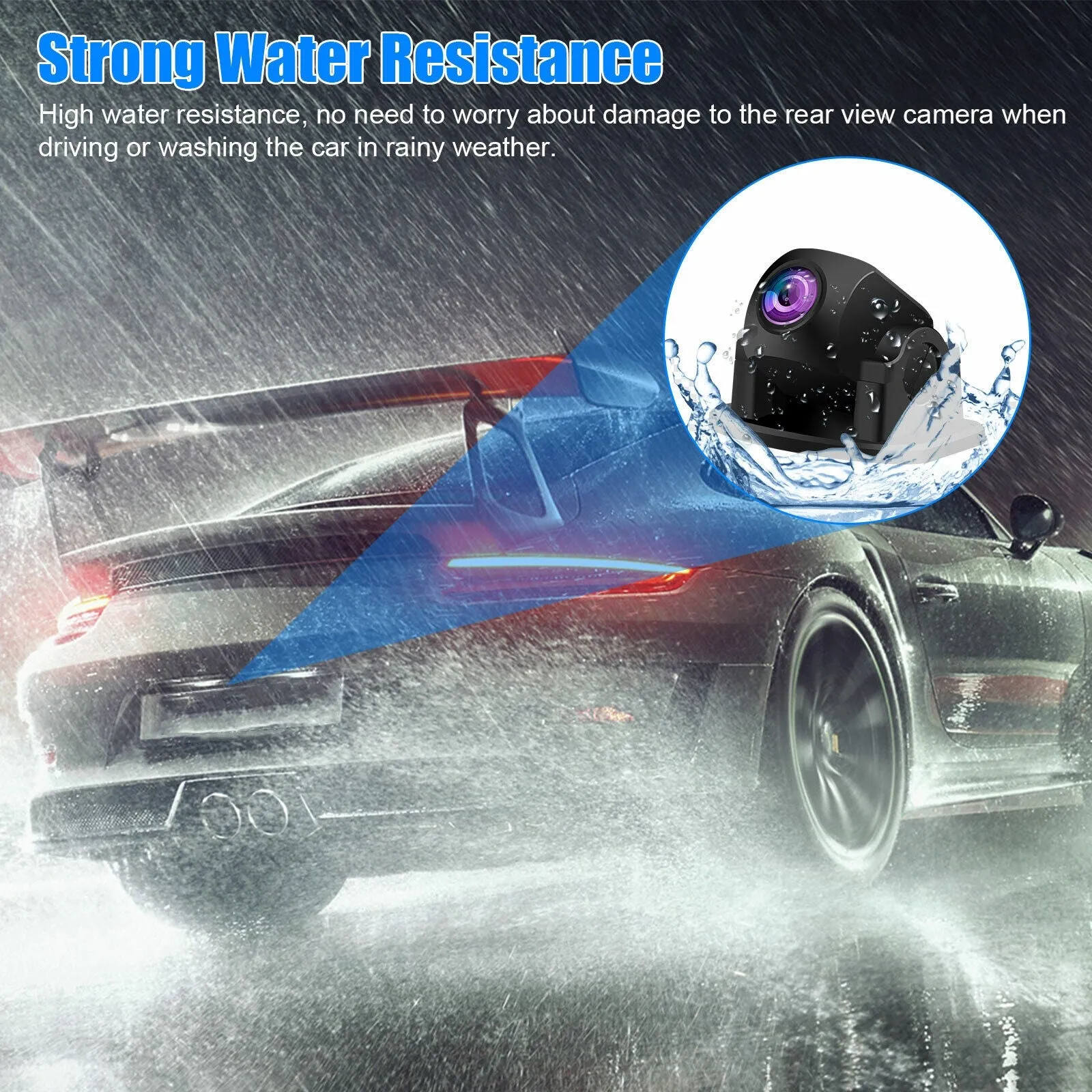 170-degree Hd Cmos Car Backup Camera Front Side Rear View