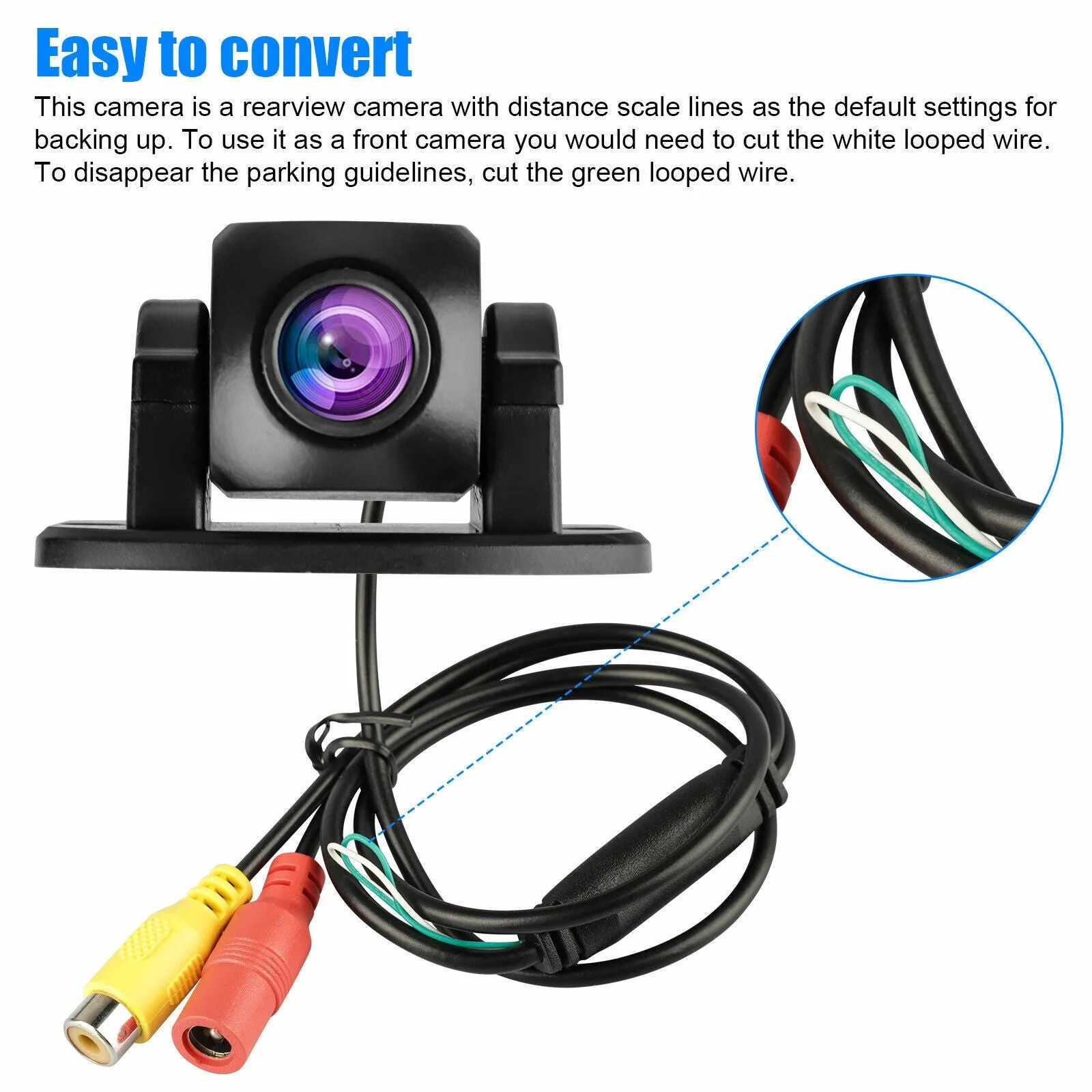 170-degree Hd Cmos Car Backup Camera Front Side Rear View