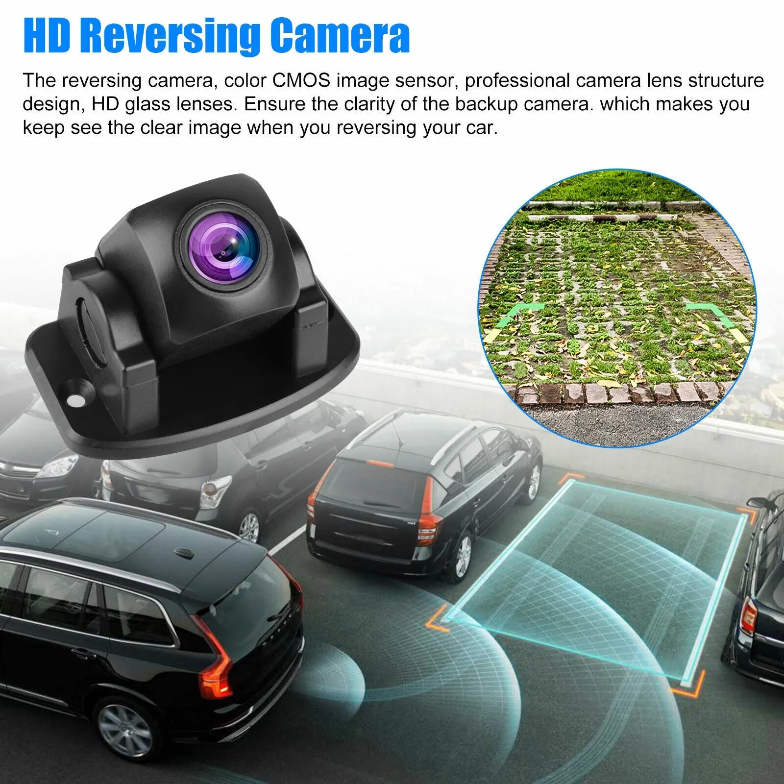 170-degree Hd Cmos Car Backup Camera Front Side Rear View