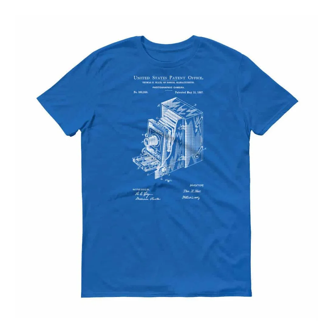 1887 Photographic Camera Patent T Shirt - Photographer Shirt, Photographer Gift, Camera Patent, Camera T Shirt, Photography T-Shirt