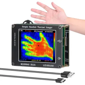 24 * 32 Pixel Infrared Sensor Simple Thermal Imager 2.0inch LCD 240*320 Resolution Clear Definition Imaging Camera -40 to 300