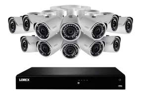 2K IP Security Camera System with 16 Channel NVR and 12 Outdoor 2K 5MP IP Cameras, Color Night Vision