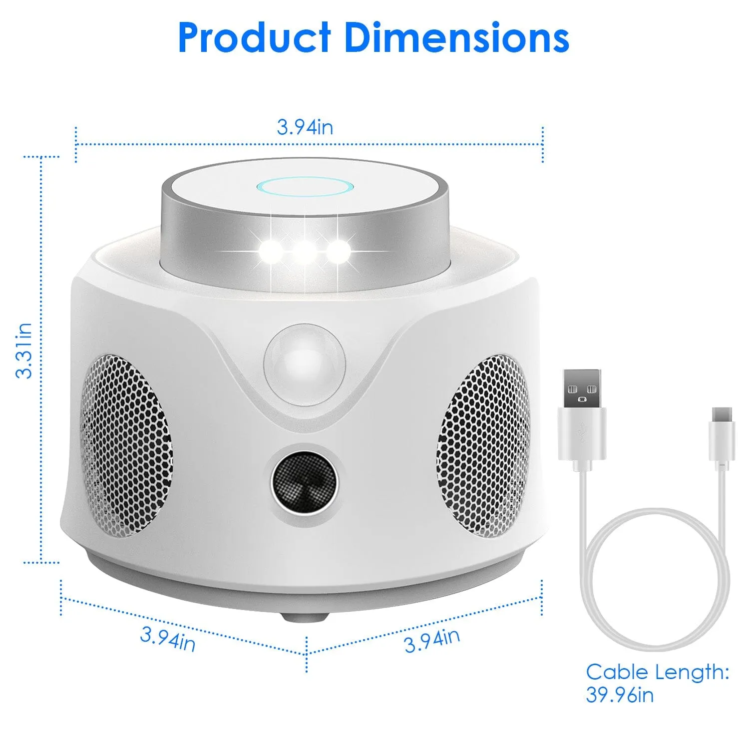 360° Ultrasonic Mice Repellent Indoor with 3 Modes 9 Strobe Lights