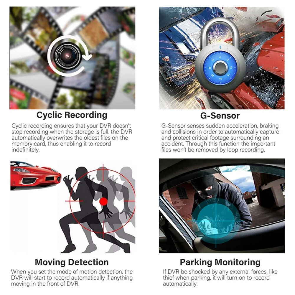5-inch Rearview Mirror Car Dvr Dash Cam 1080P 2.5d Touch Night