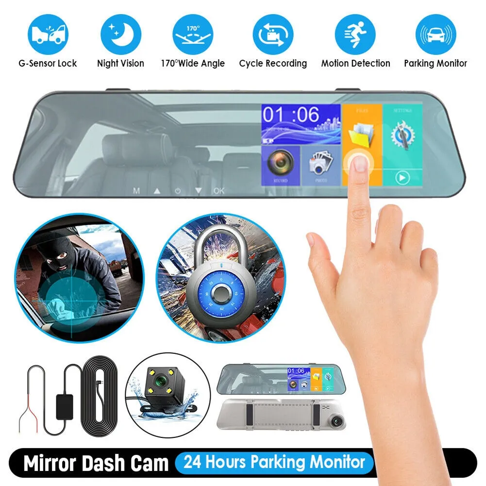 5-inch Rearview Mirror Car Dvr Dash Cam 1080P 2.5d Touch Night