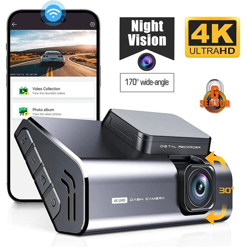 A900 Car Dash Cam 3 Inch Ips Screen Novatek 96670 4k HD Wifi