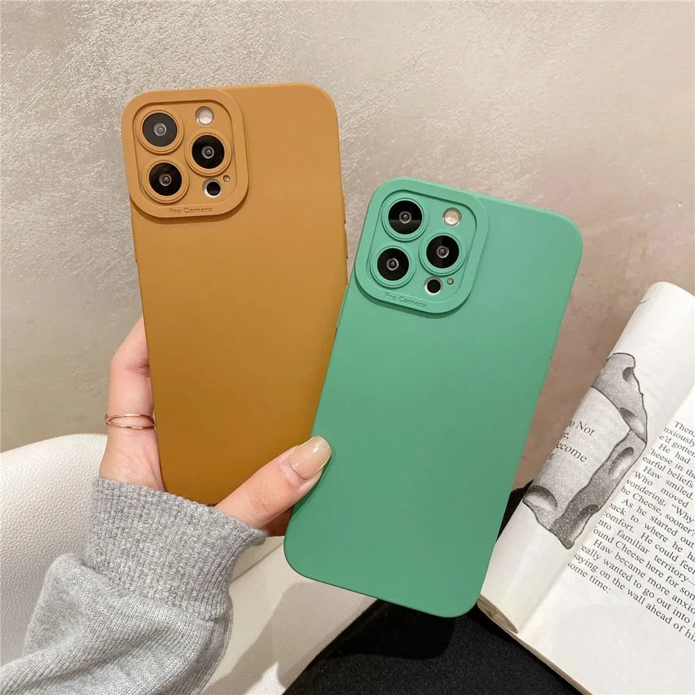 Anymob iPhone Brown Soft Silicone Phone Case Angel Eye Design Camera Protection Cover