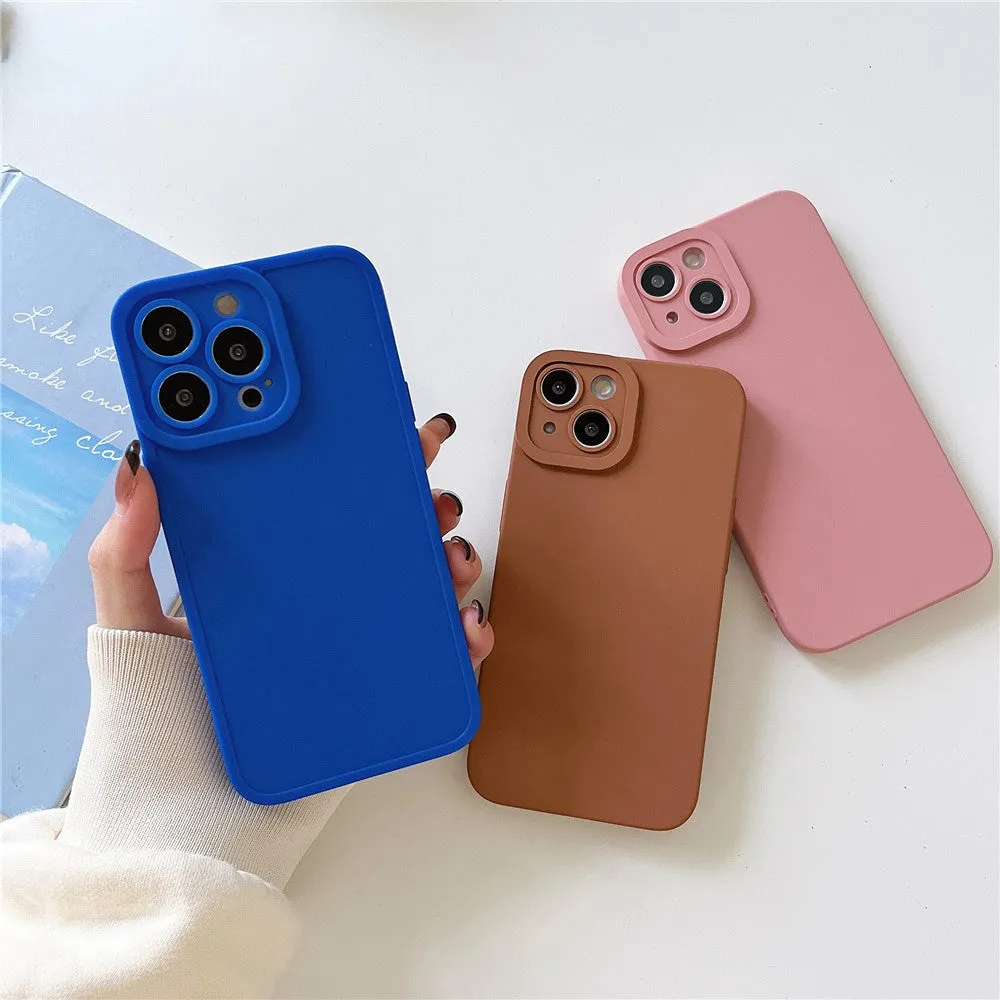 Anymob iPhone Brown Soft Silicone Phone Case Angel Eye Design Camera Protection Cover