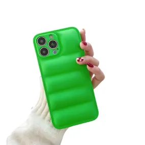 Anymob iPhone Green Fashion Jacket Phone Case Shockproof Soft Silicone Camera Protection Cover