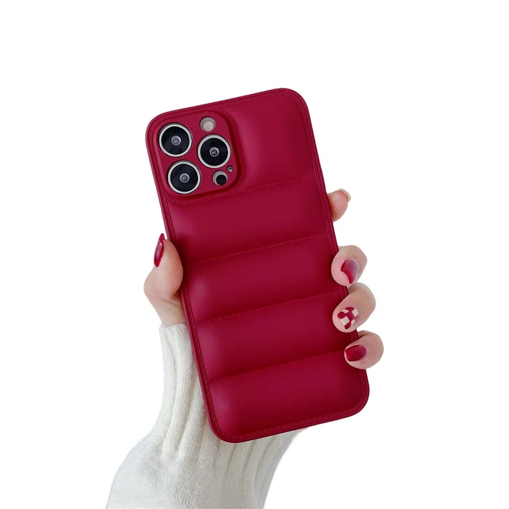 Anymob iPhone Red Fashion Jacket Phone Case Shockproof Soft Silicone Camera Protection Cover