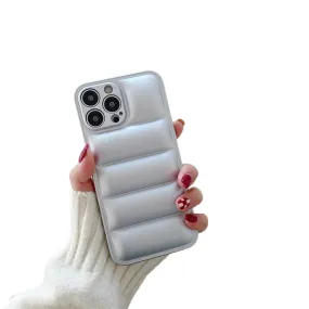 Anymob iPhone Silver Fashion Jacket Phone Case Shockproof Soft Silicone Camera Protection Cover