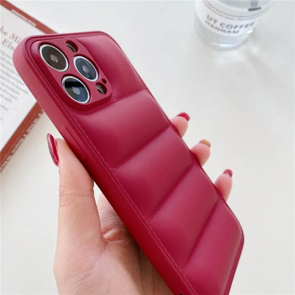 Anymob iPhone Silver Fashion Jacket Phone Case Shockproof Soft Silicone Camera Protection Cover