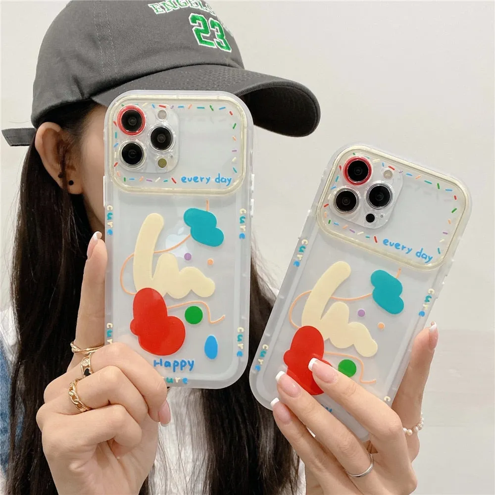 Anymob iPhone Srawberry Silicone Soft Back Case With Color Camera Protection Phone Cover