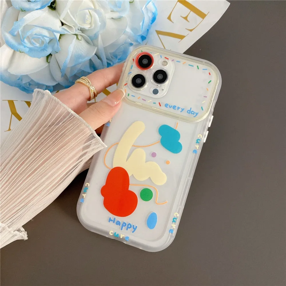 Anymob iPhone Srawberry Silicone Soft Back Case With Color Camera Protection Phone Cover