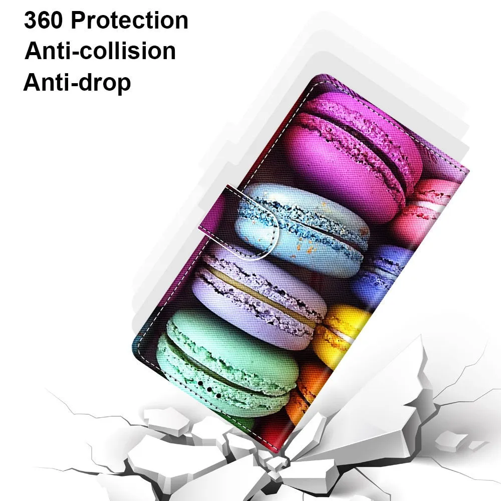 Anymob Samsung Case Cute Camera Cat Magnetic Flip Leather Card Slot Wallet Phone Cover Protection
