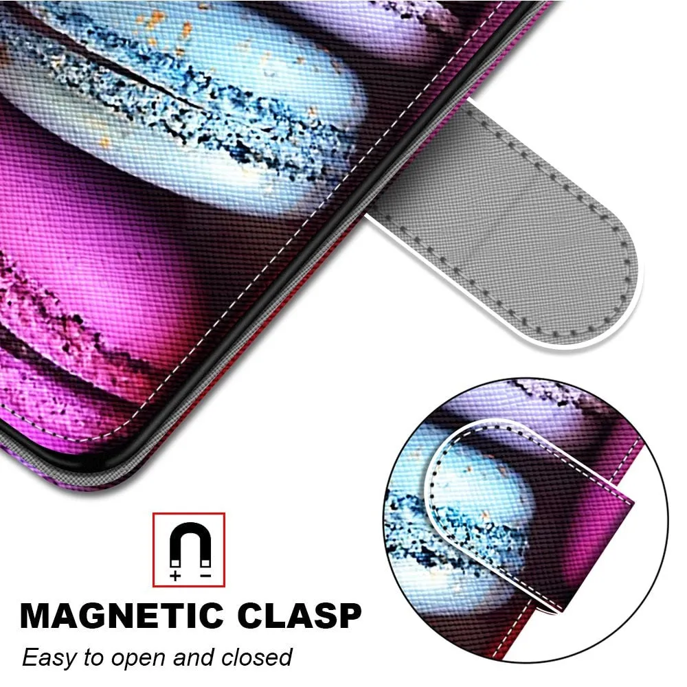 Anymob Samsung Case Cute Camera Cat Magnetic Flip Leather Card Slot Wallet Phone Cover Protection