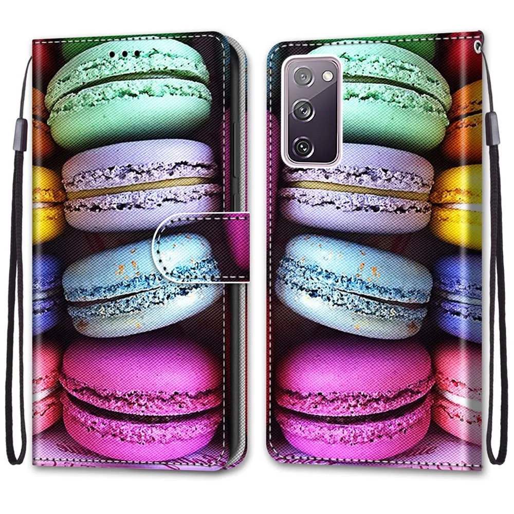 Anymob Samsung Case Cute Camera Cat Magnetic Flip Leather Card Slot Wallet Phone Cover Protection