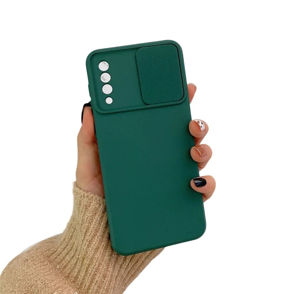 Anymob Samsung Case Green Camera Lens Protection Phone Color Candy Soft Back Cover