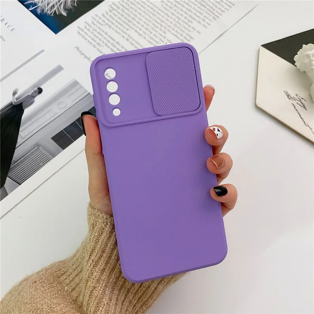 Anymob Samsung Case Green Camera Lens Protection Phone Color Candy Soft Back Cover