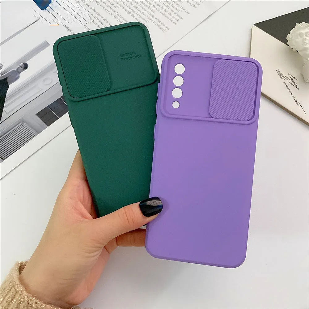 Anymob Samsung Case Green Camera Lens Protection Phone Color Candy Soft Back Cover