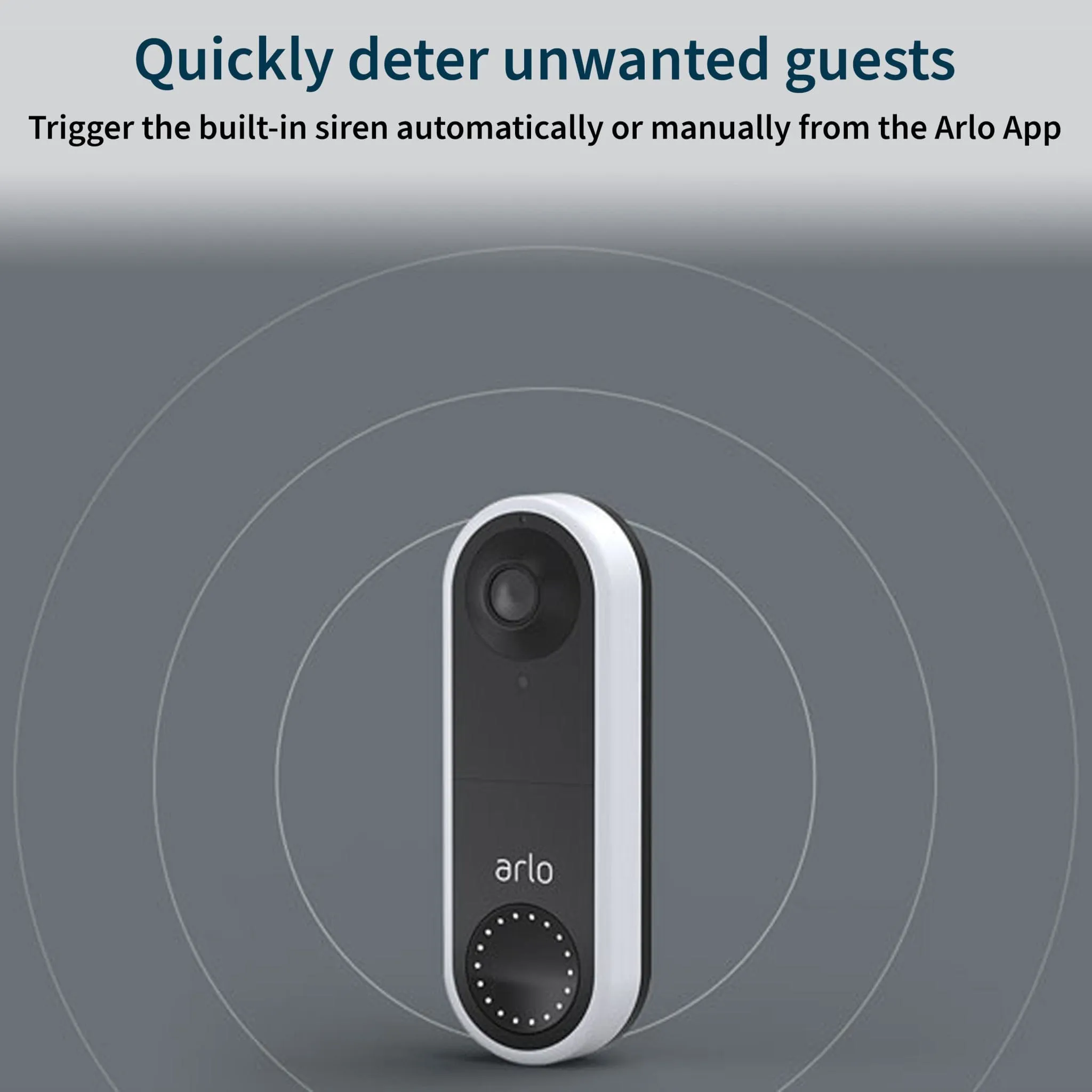 Arlo Wired Smart HD Video Doorbell Night Vision, Black - Certified Refurbished