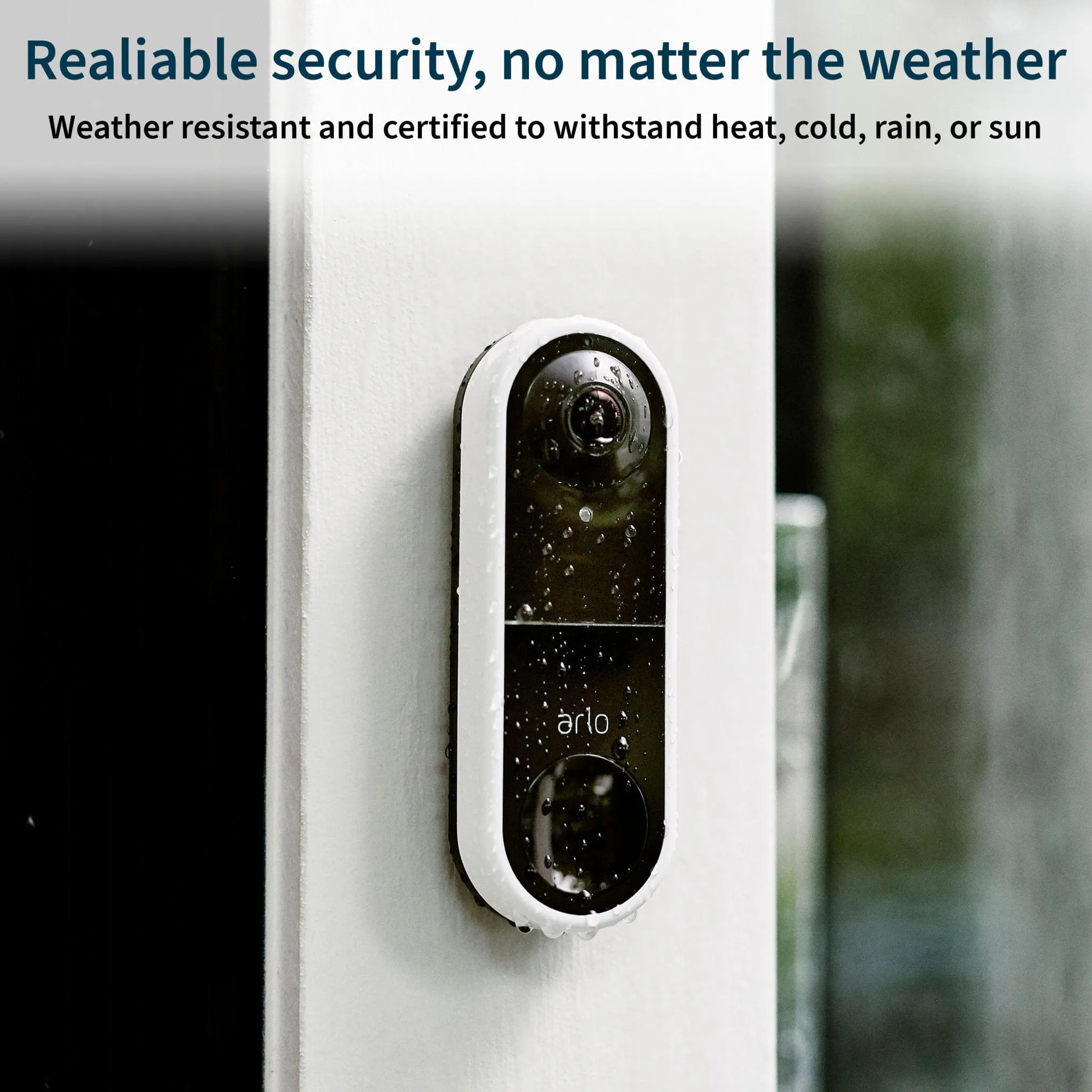 Arlo Wired Smart HD Video Doorbell Night Vision, Black - Certified Refurbished