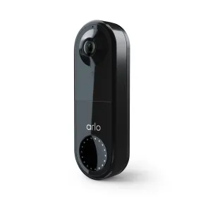 Arlo Wired Smart HD Video Doorbell Night Vision, Black - Certified Refurbished