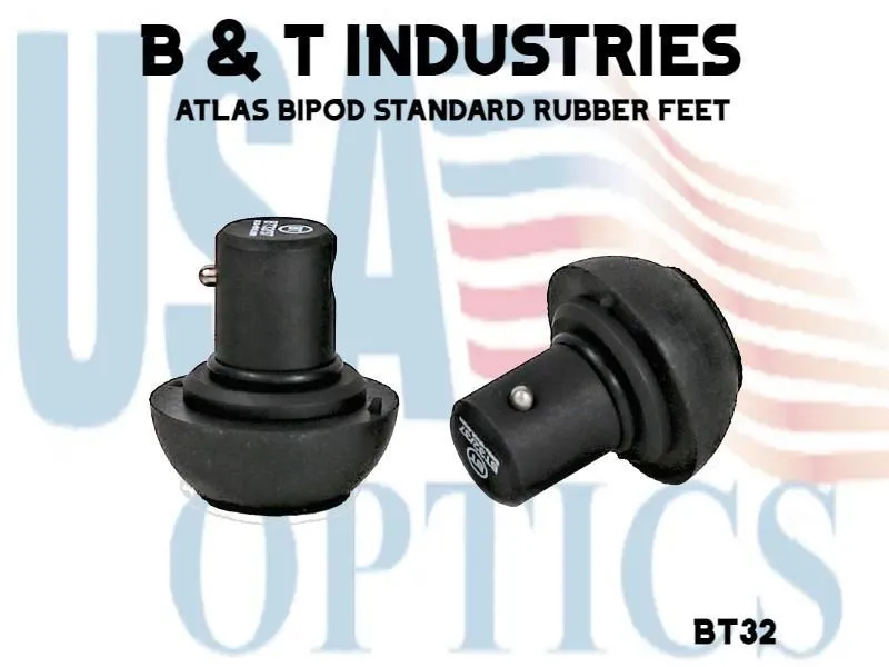 B & T INDUSTRIES, BT32, ATLAS BIPOD STANDARD RUBBER FEET