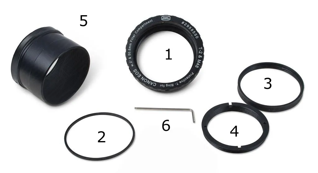Baader EOS Protective Wide T-Ring with 7nm H-Alpha Filter - DSLRT-HA