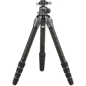 Benro Tortoise Columnless Carbon Fiber Three Series Tripod with GX35 Ballhead, 5 Leg Sections, Twist Leg Locks, Padded Carrying Case