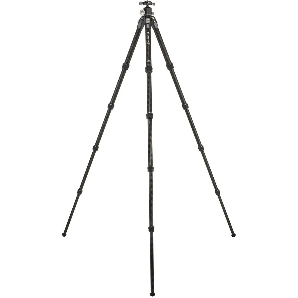 Benro Tortoise Columnless Carbon Fiber Three Series Tripod with GX35 Ballhead, 5 Leg Sections, Twist Leg Locks, Padded Carrying Case
