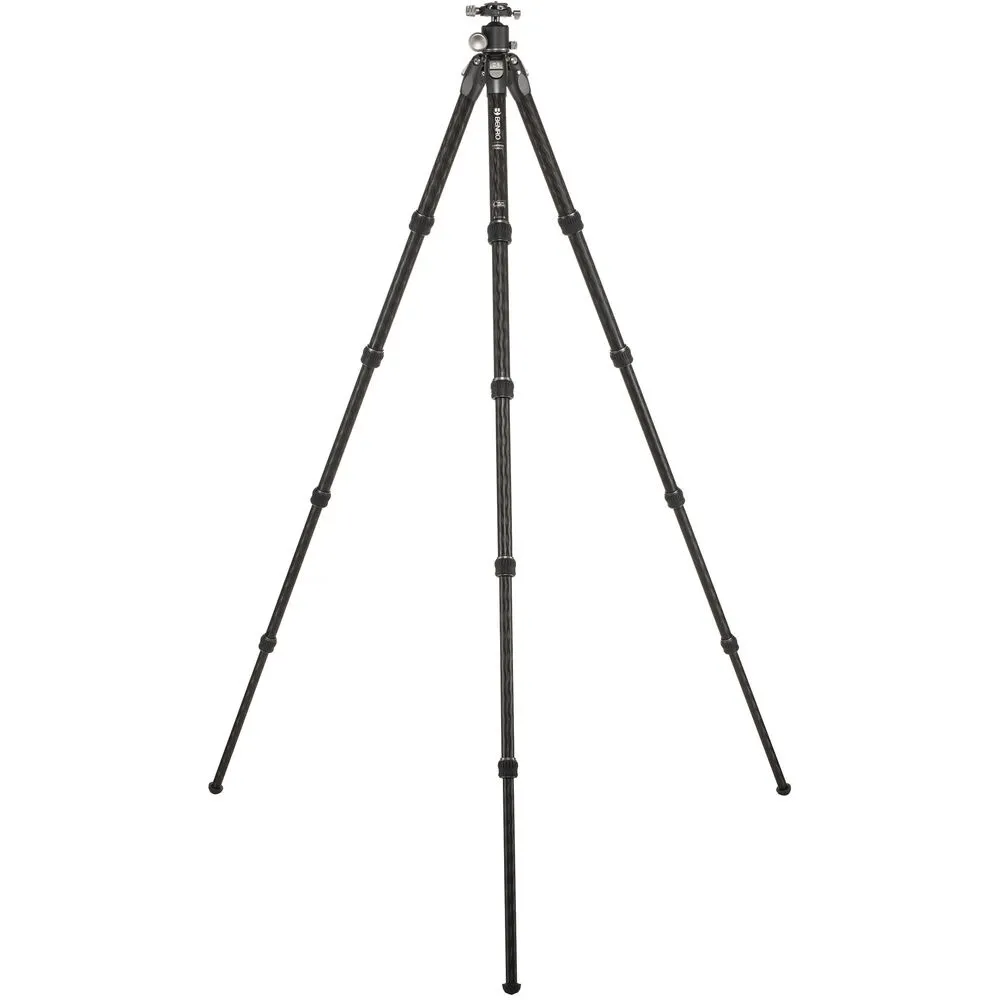 Benro Tortoise Columnless Carbon Fiber Three Series Tripod with GX35 Ballhead, 5 Leg Sections, Twist Leg Locks, Padded Carrying Case