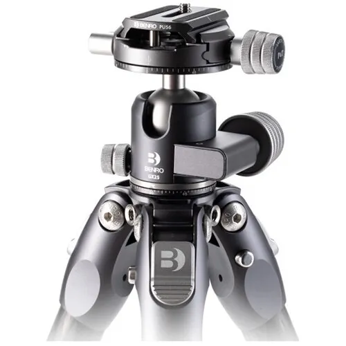 Benro Tortoise Columnless Carbon Fiber Two Series Tripod with GX30 Ballhead, 4 Leg Sections, Twist Leg Locks, Padded Carrying Case (TTOR24CGX30)