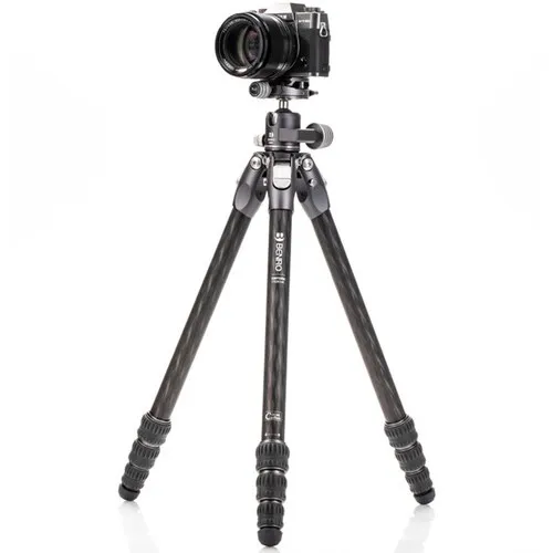 Benro Tortoise Columnless Carbon Fiber Two Series Tripod with GX30 Ballhead, 4 Leg Sections, Twist Leg Locks, Padded Carrying Case (TTOR24CGX30)
