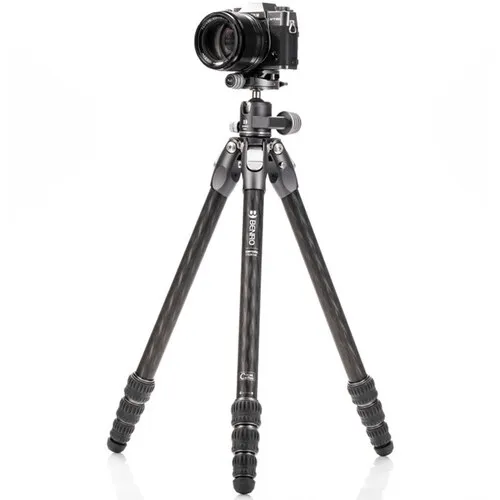 Benro Tortoise Columnless Carbon Fiber Two Series Tripod with GX30 Ballhead, 4 Leg Sections, Twist Leg Locks, Padded Carrying Case (TTOR24CGX30)