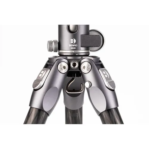 Benro Tortoise Columnless Carbon Fiber Two Series Tripod with GX30 Ballhead, 4 Leg Sections, Twist Leg Locks, Padded Carrying Case (TTOR24CGX30)