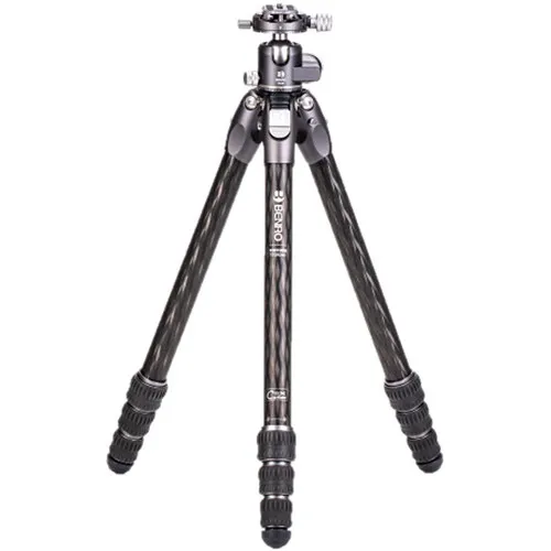Benro Tortoise Columnless Carbon Fiber Two Series Tripod with GX30 Ballhead, 4 Leg Sections, Twist Leg Locks, Padded Carrying Case (TTOR24CGX30)