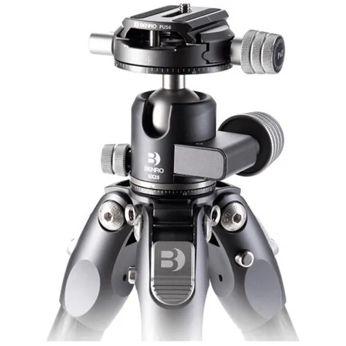 Benro Tortoise Columnless Carbon Fiber Two Series Tripod with GX30 Ballhead, 4 Leg Sections, Twist Leg Locks, Padded Carrying Case (TTOR24CGX30)