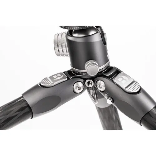 Benro Tortoise Columnless Carbon Fiber Two Series Tripod with GX30 Ballhead, 4 Leg Sections, Twist Leg Locks, Padded Carrying Case (TTOR24CGX30)