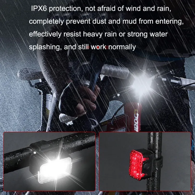 Bicycle Light USB Charging Outdoor LED Riding Lamp Set, Style: Front Light Tail Light