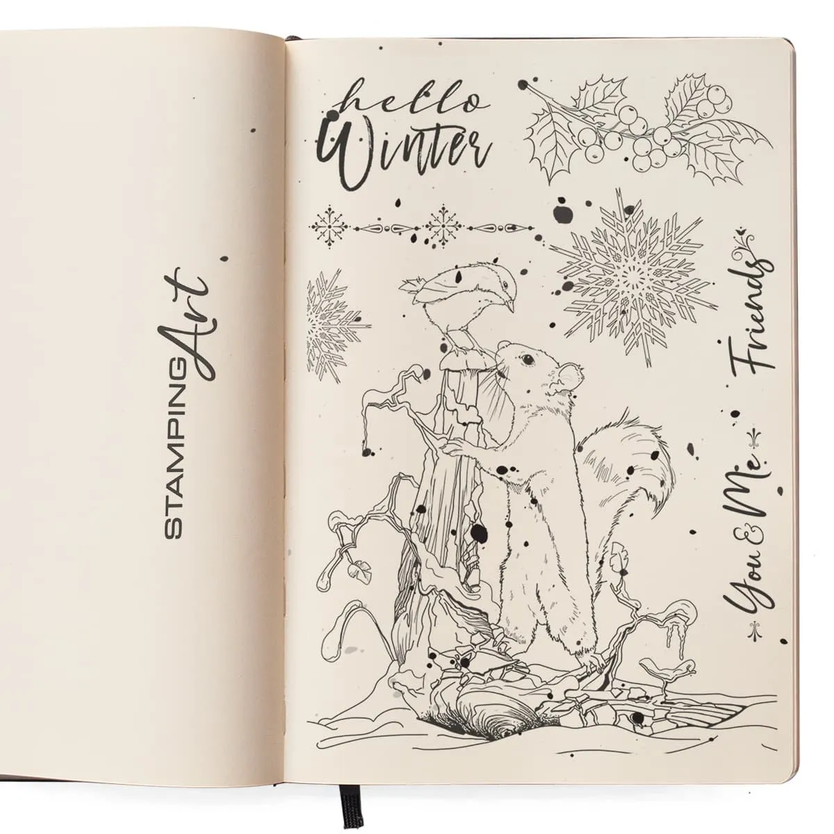 Ciao Bella Clear Stamp Set 6"x8" Hello Winter