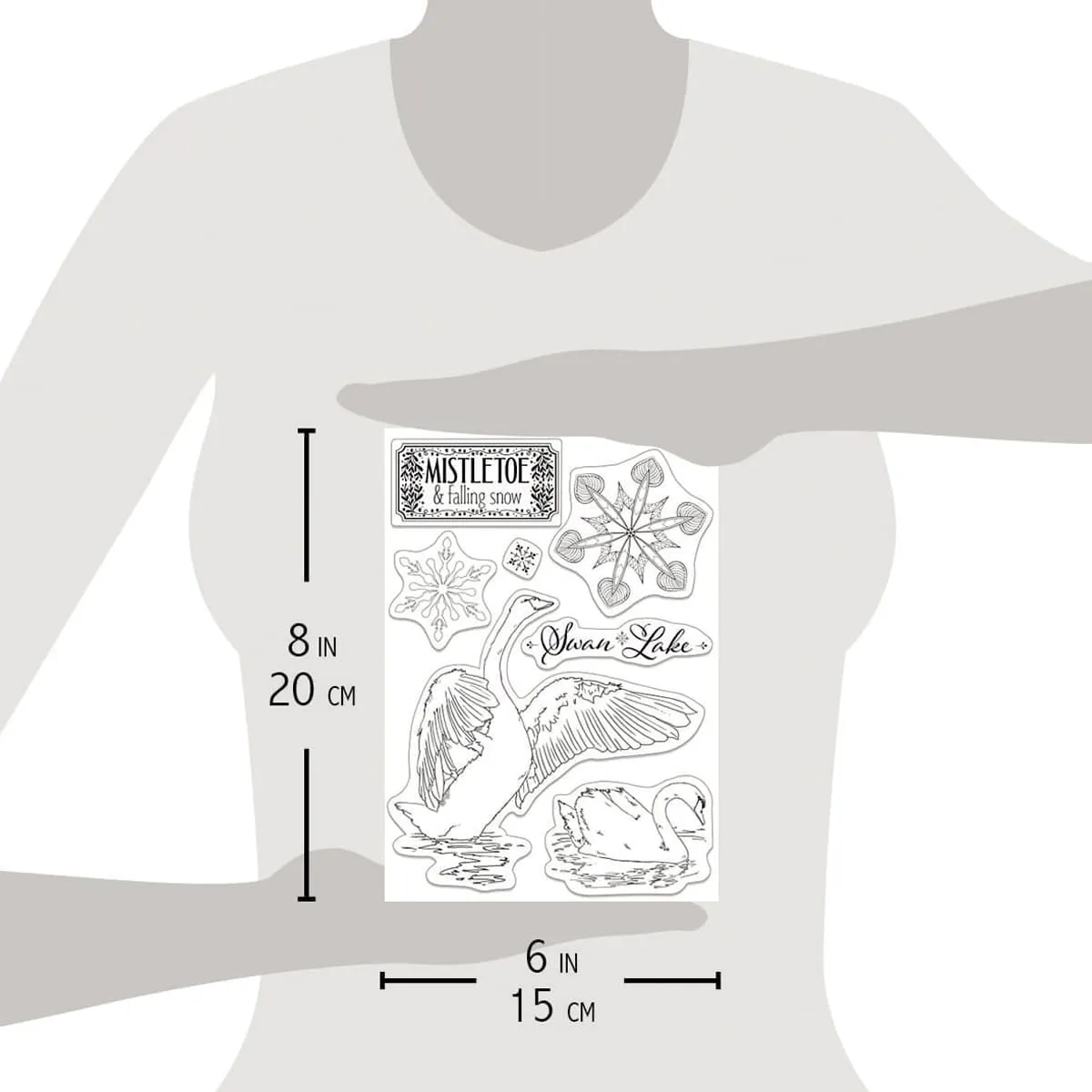 Ciao Bella Clear Stamp Set 6"x8" Swan Lake