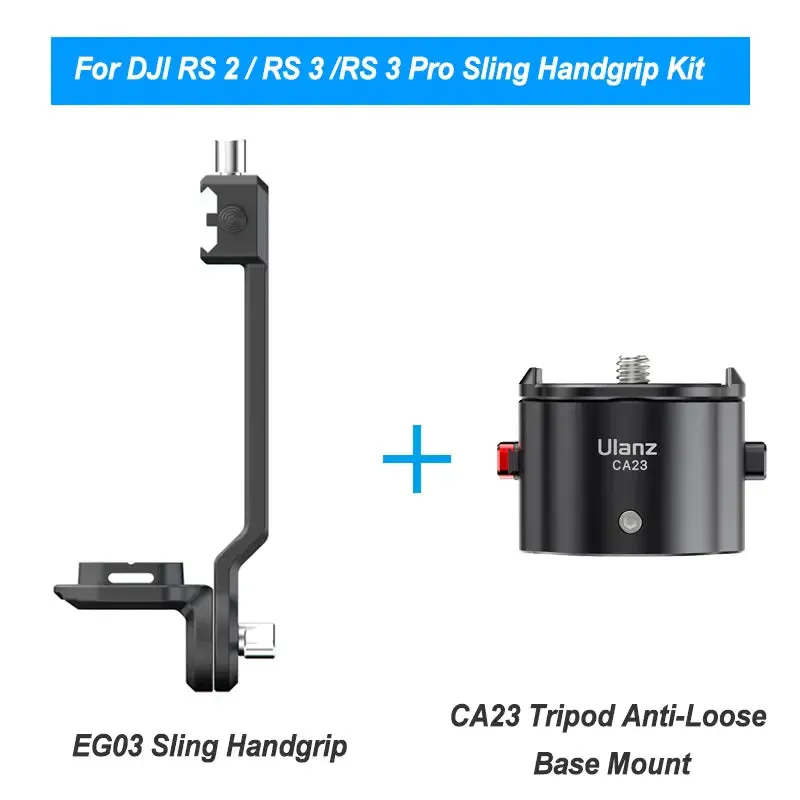 [CLEARANCE] Ulanzi EG03 Claw Quick Release Sling Handgrip Stabilizer with NATO Buckle, 360 Degree Multi-Angle Rotation Aluminum Alloy & Stainless Steel Construction for DJI RS 3/RS 3 Mini/RS 3 Pro/RS 2 | E008GBB1
