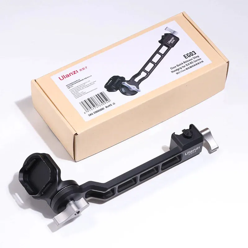 [CLEARANCE] Ulanzi EG03 Claw Quick Release Sling Handgrip Stabilizer with NATO Buckle, 360 Degree Multi-Angle Rotation Aluminum Alloy & Stainless Steel Construction for DJI RS 3/RS 3 Mini/RS 3 Pro/RS 2 | E008GBB1