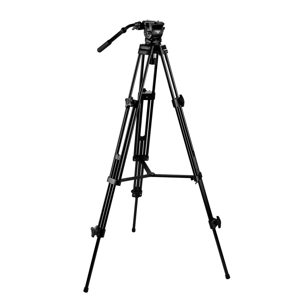[CLEARANCE] WEIFENG FC-270A Professional Video Tripod with 75mm Bowl Fluid Head 360° Pan / 180° Tilt, Quick Release Plate, 1/4" & 3/8" Attancement Threads, 188cm Max. Height, 6kg Max. Load Capacity for DSLR, SLR, Mirrorless, Movie, Cinema Camera