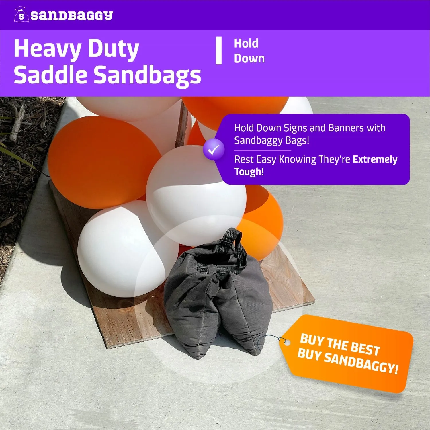 Custom Printed Saddle Sandbags For Photography - 25 lb. Capacity