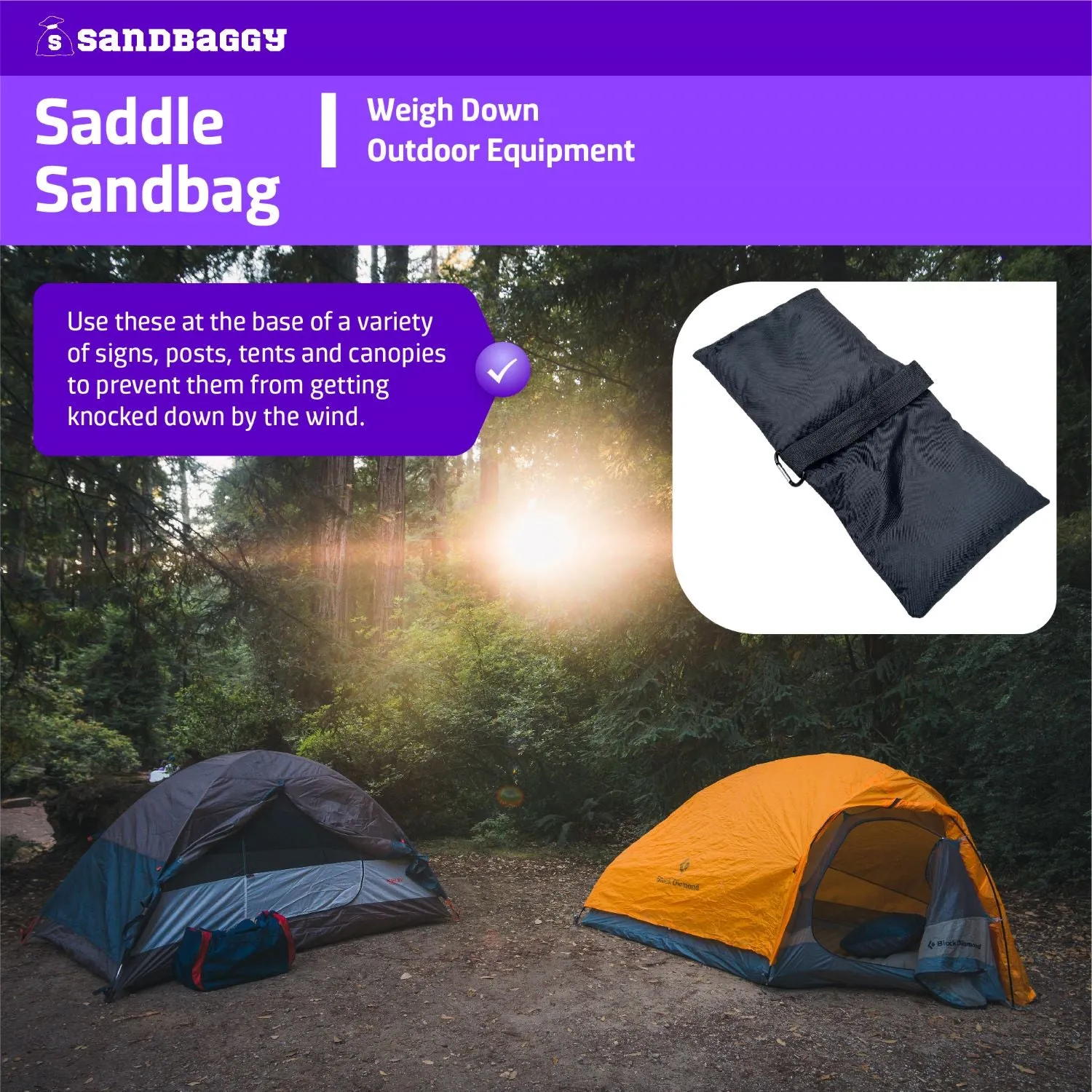 Custom Printed Saddle Sandbags For Photography - 25 lb. Capacity