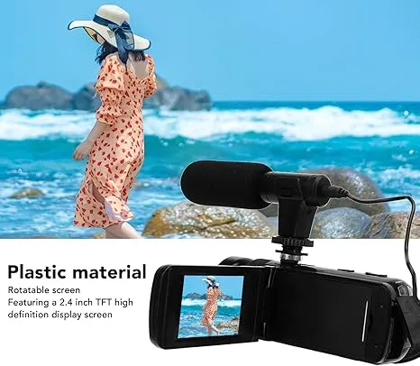 Digital Zoom Vlogging Camera with 2.4 Inch Flip Screen