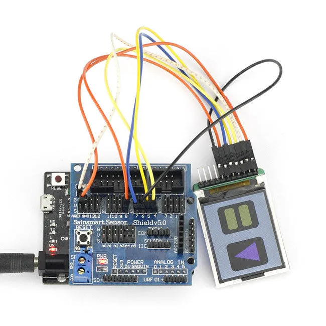 [Discontinued] Sainsmart Leonardo R3 1.8''LCD Display  Sensor Shield V5 Module For Arduino Robot